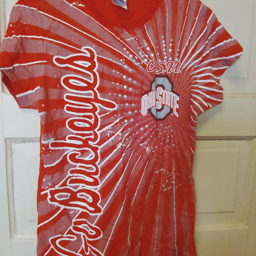 Womans OSU Buckeyes Red Graphic Tee